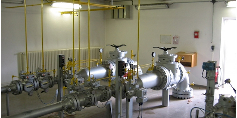 Teilbereich der Druckgasregelanlage